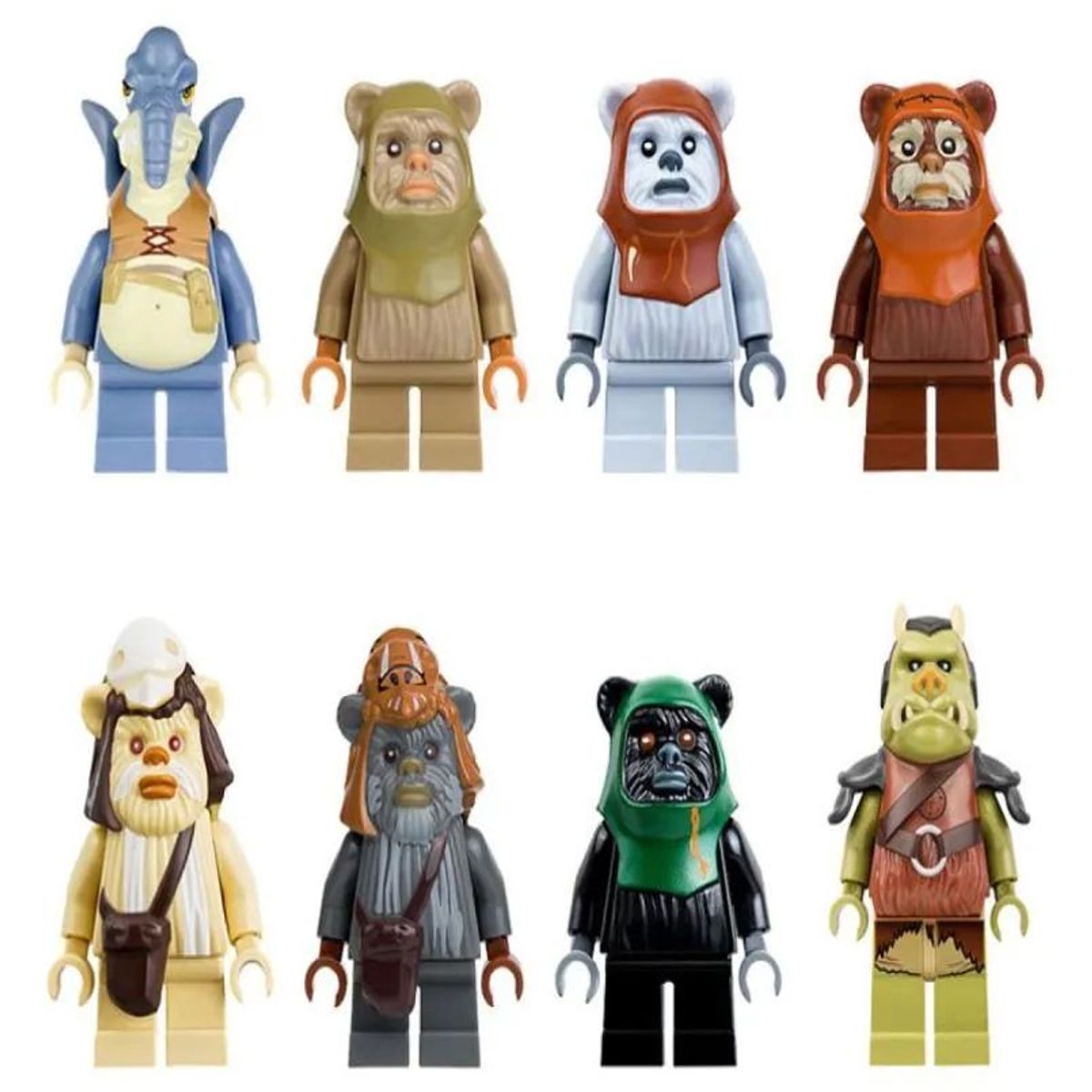 GENERICO - Space Wars Minifigs Mini Figuras De Brinquedo Ewok Ewoks