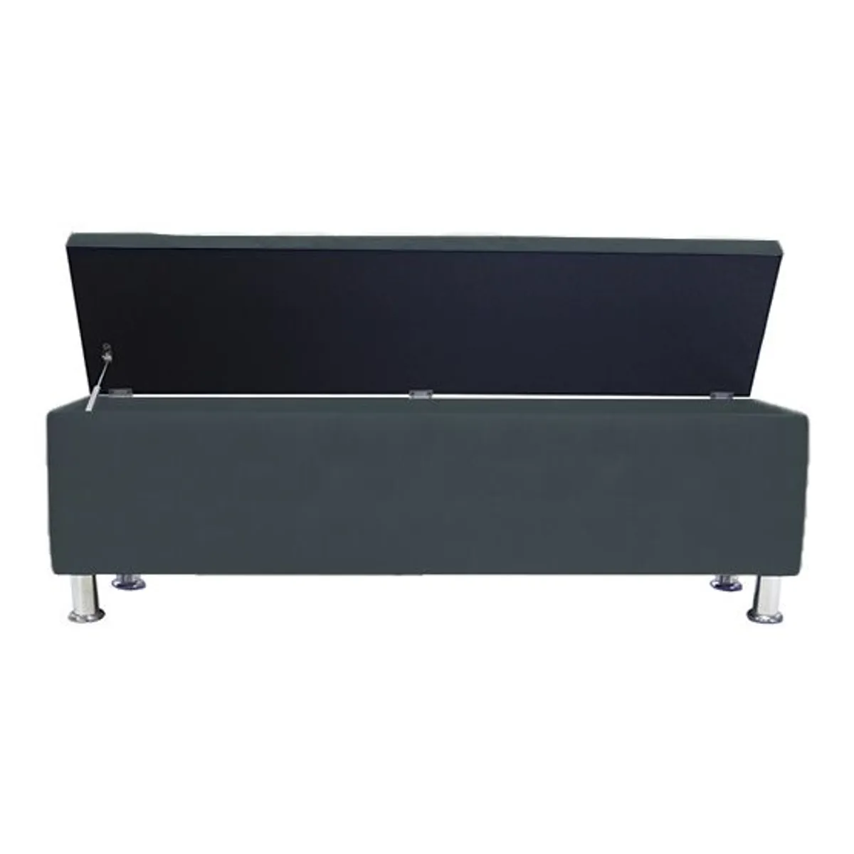 BARAKA HOME - Baúl Capitoneado Bunn 1.5 Plz - Gris Oscuro