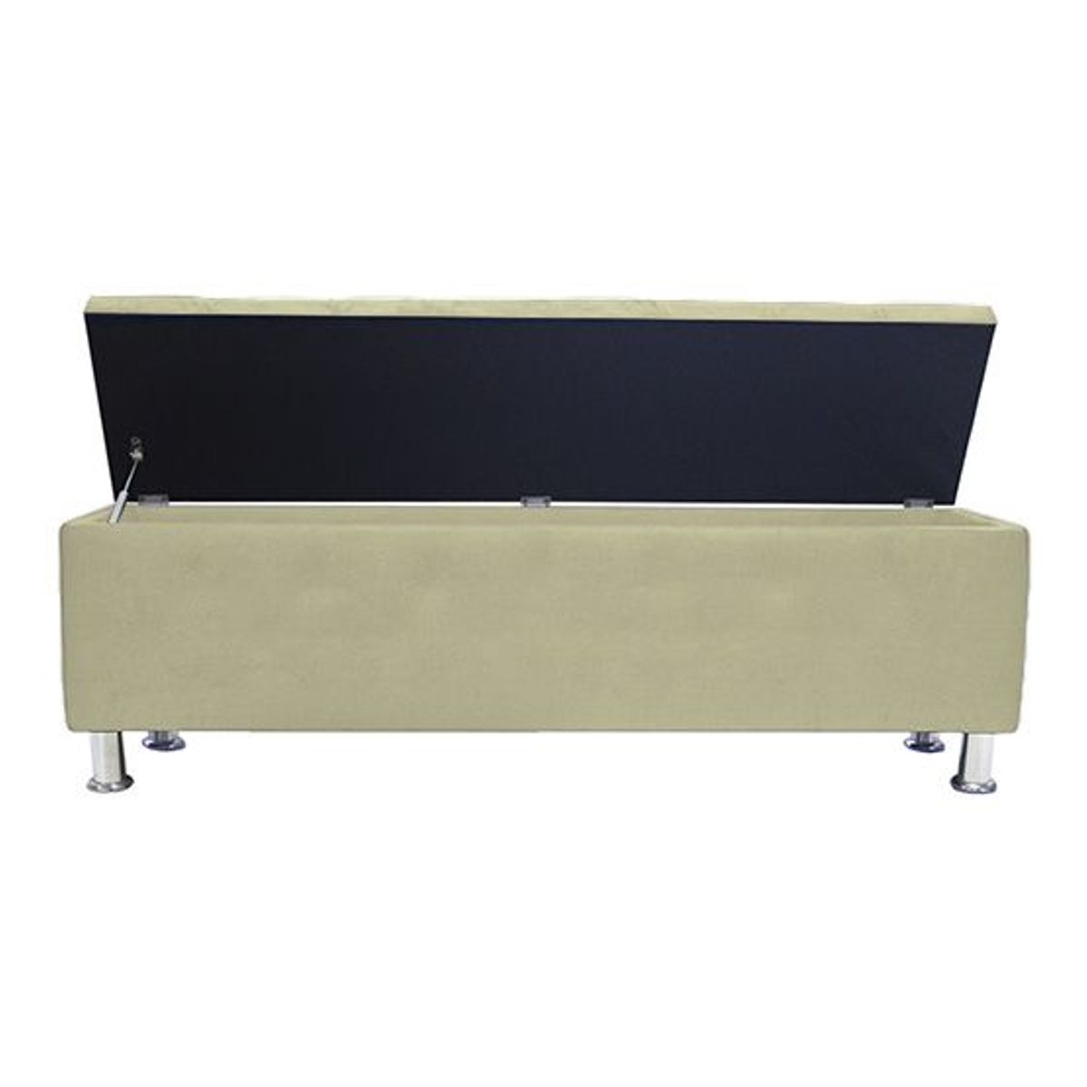 BARAKA HOME - Baúl Capitoneado Bunn 1.5 Plz - Beige Claro