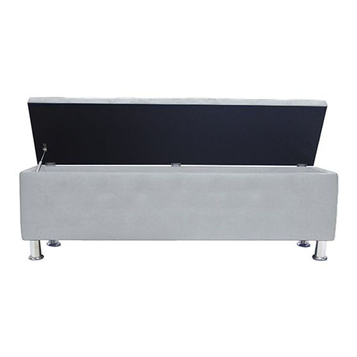 BARAKA HOME - Baúl Capitoneado Bunn 1.5 Plz - Gris Claro