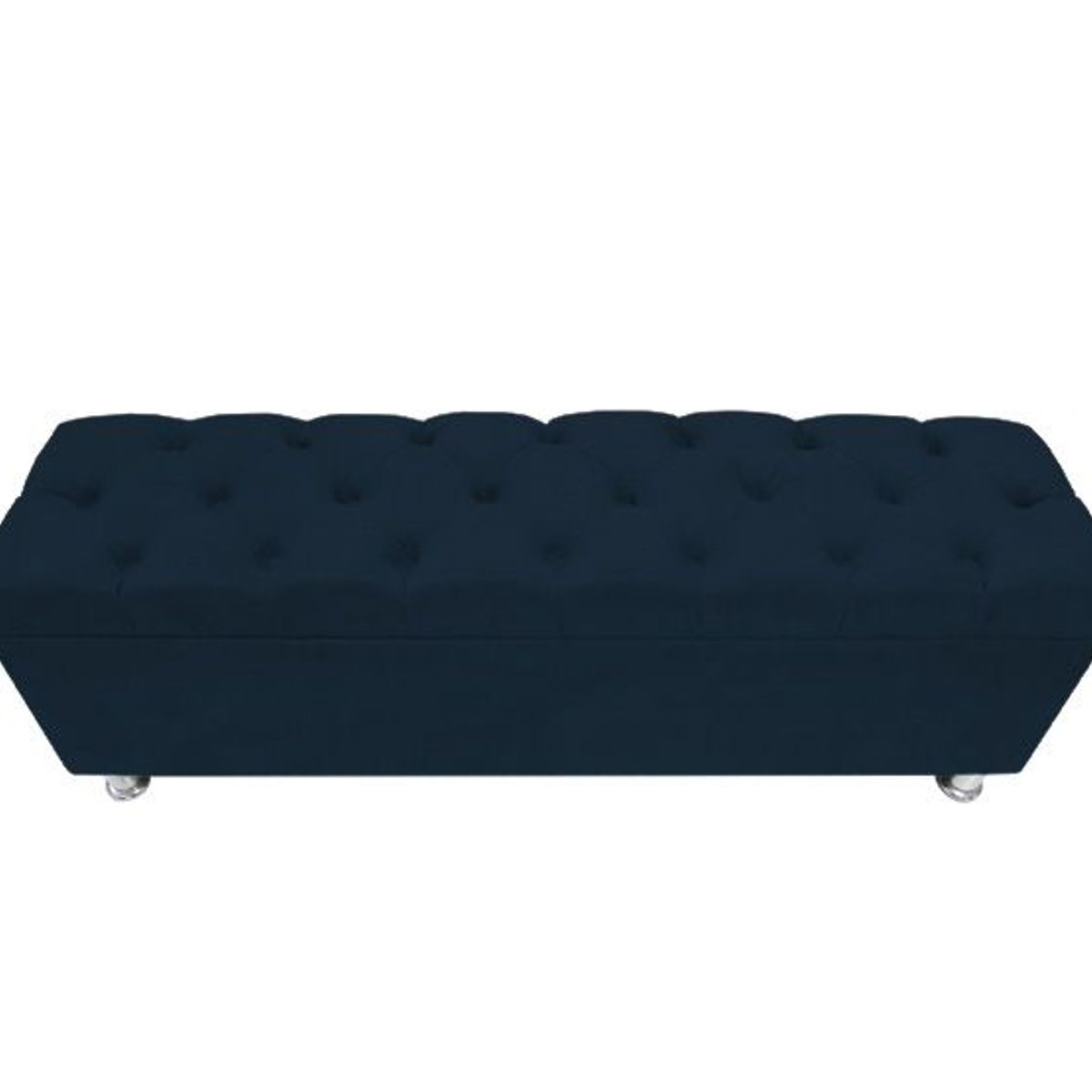 BARAKA HOME - Baúl Capitoneado Bunn 1.5 Plz - Azul Marino