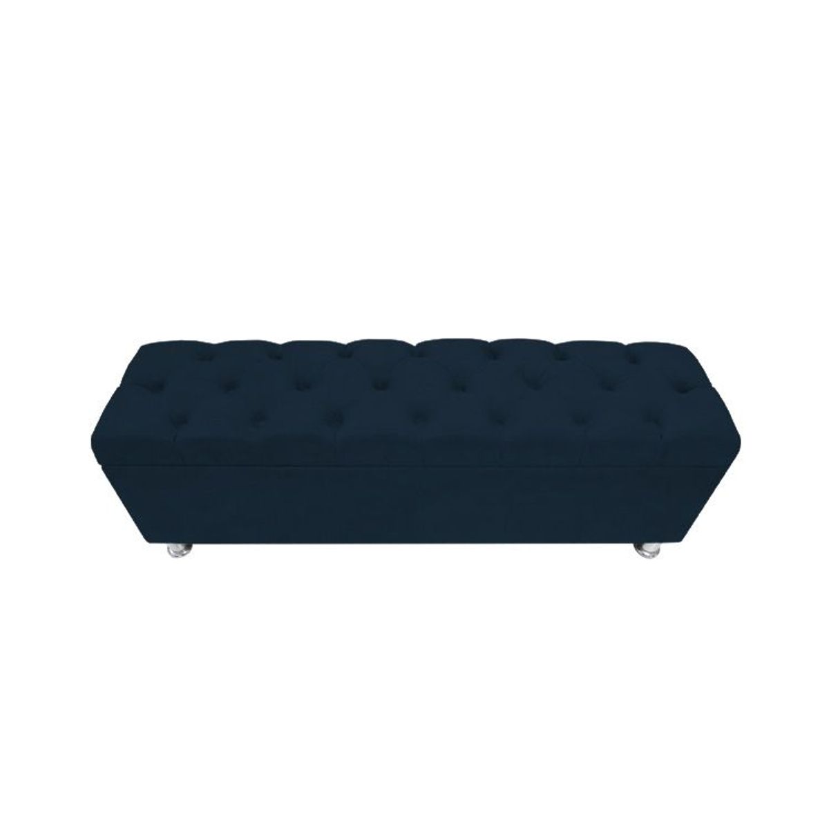 BARAKA HOME - Baúl Capitoneado Bunn 1.5 Plz - Azul Marino