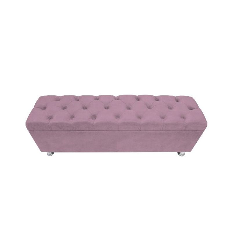 BARAKA HOME - Baúl Capitoneado Bunn 1.5 Plz - Rosado