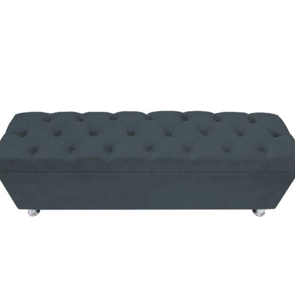 BARAKA HOME - Baúl Capitoneado Bunn Queen - Gris Oscuro