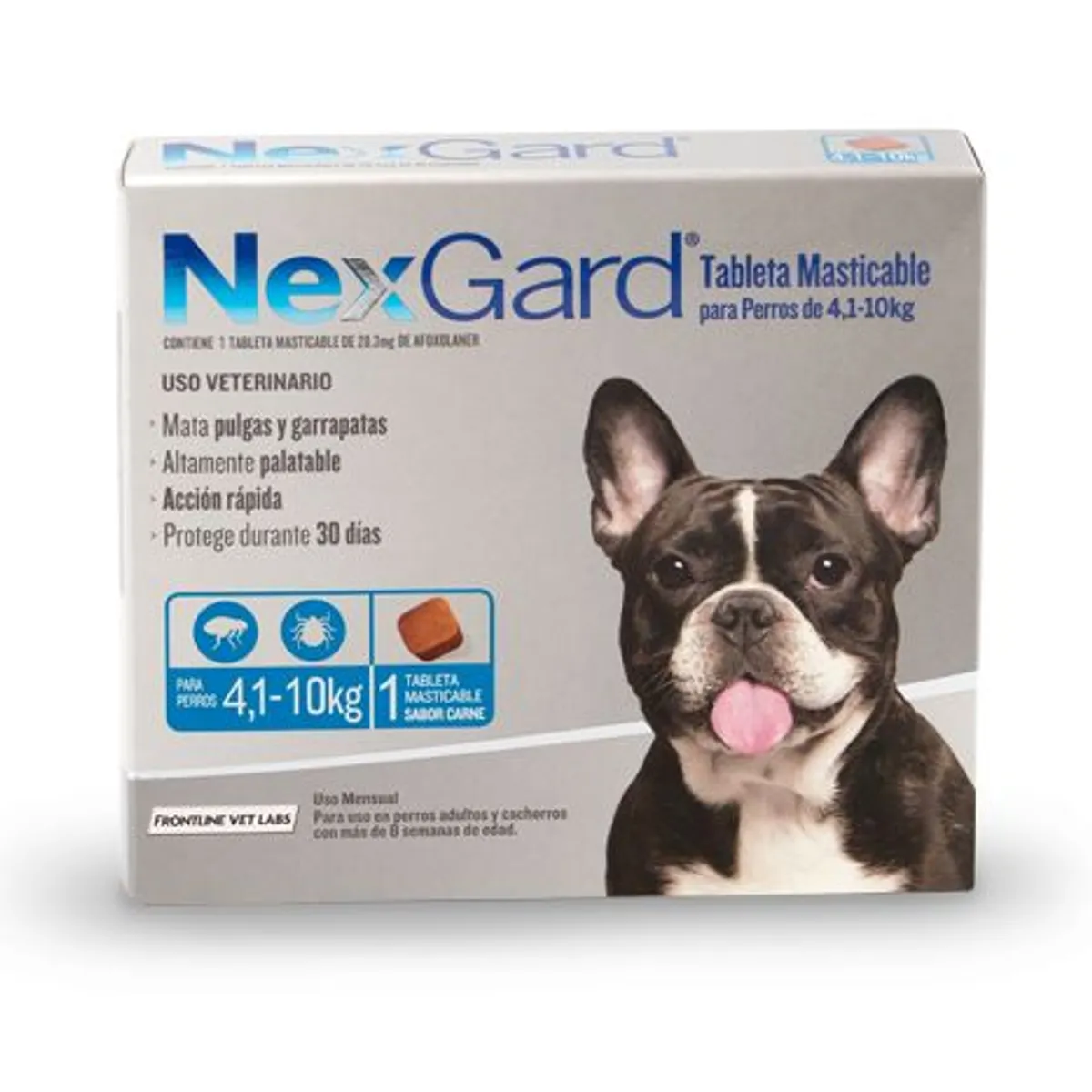 NEXGARD - NEXGARD M 283 MG X 1 TAB - PERROS DE 4.1 A 10 KG