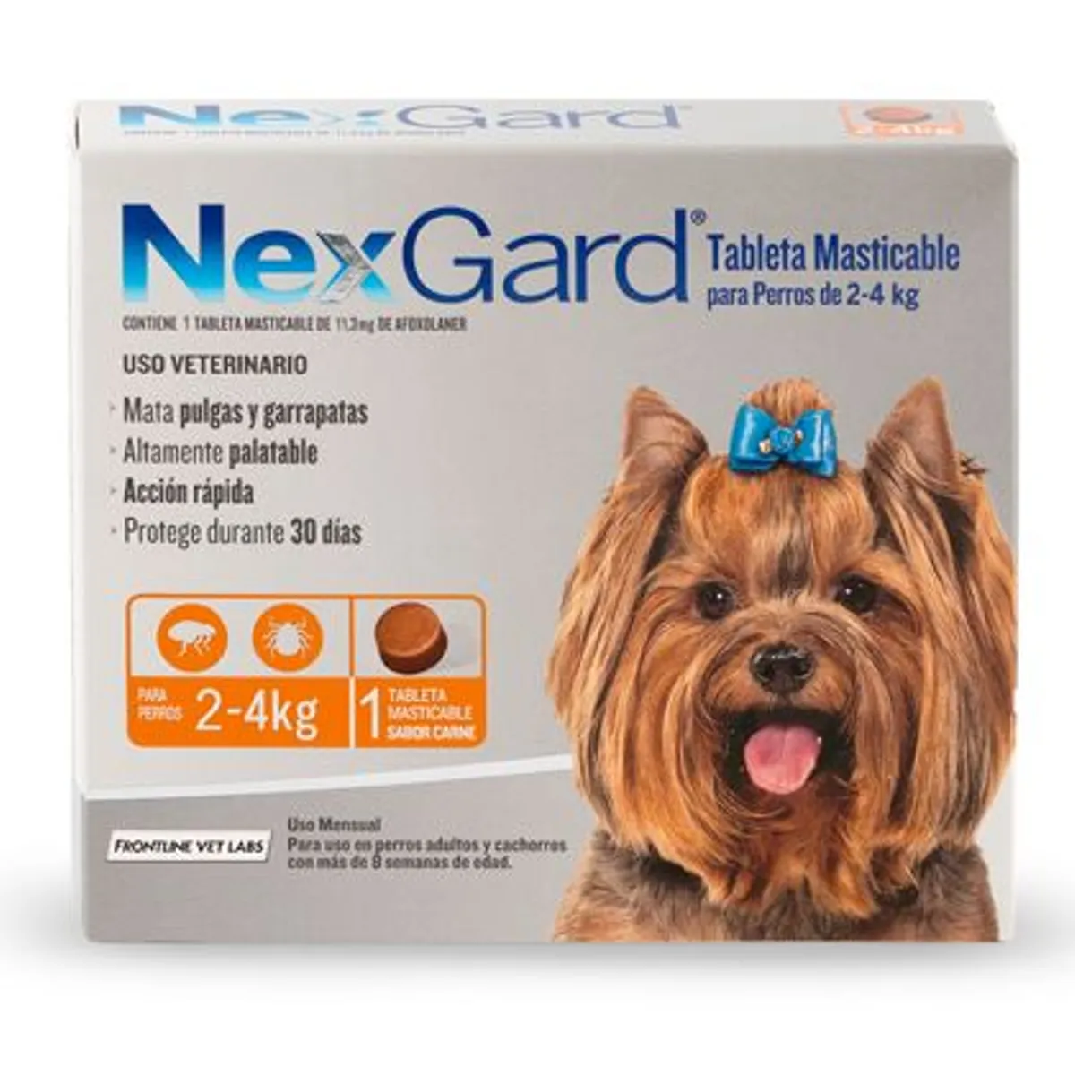 NEXGARD - NEXGARD S 113 MG X 1 TAB - PERROS DE 2 A 4 KG
