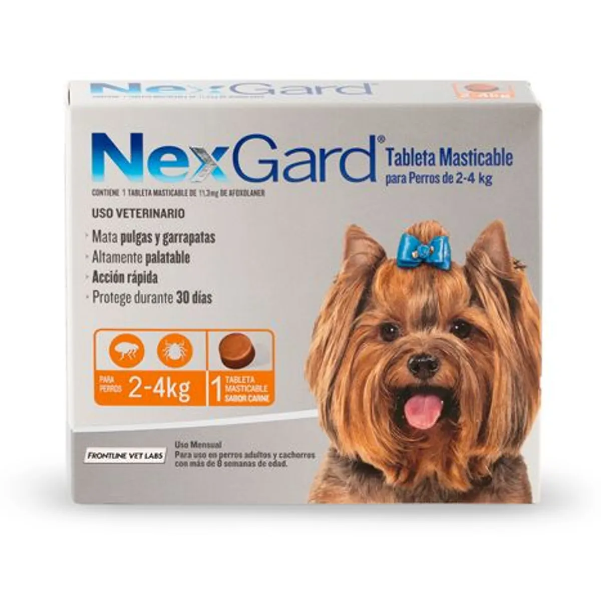 NEXGARD - NEXGARD S 113 MG X 1 TAB - PERROS DE 2 A 4 KG