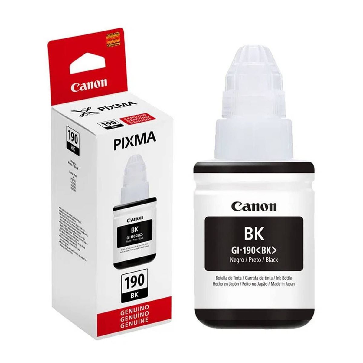 CANON - Pack Tinta Canon GI-190 COLORES y NEGRO