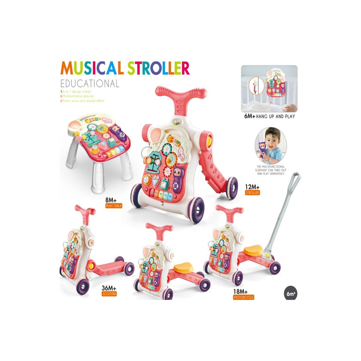 GENERICO - CAMINADOR  MUSICAL MULTIFUNCIONAL