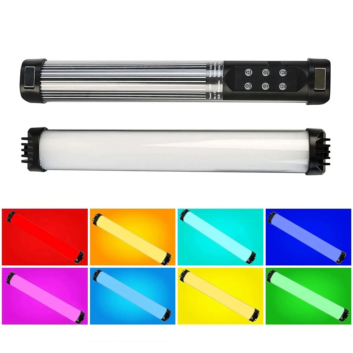 GENERICO - Barra Led RGB 30Cm RL-30SL Con Perno Universal Para Fotografía y Video