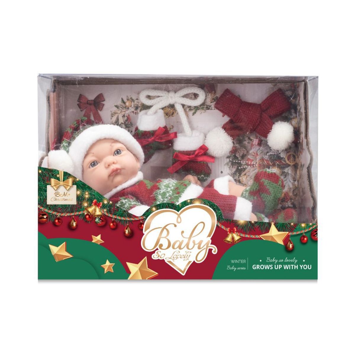 GENERICO - Muñeca Baby So Lovely Bebe Recién Nacido Navidad 15 cm