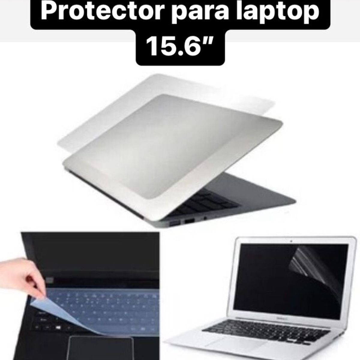 GENERICO - PROTECTOR 3 EN 1 PARA LAPTOP TECLADO + PANTALLA + SKIN 15 PULGADAS