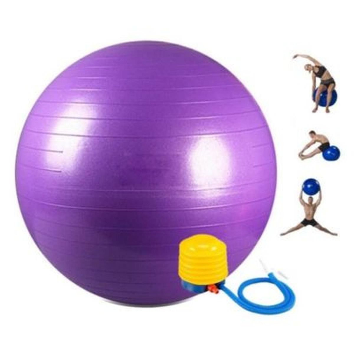 URBAN FIT - Pelota de pilates 75cm + inflador de regalo - Morado