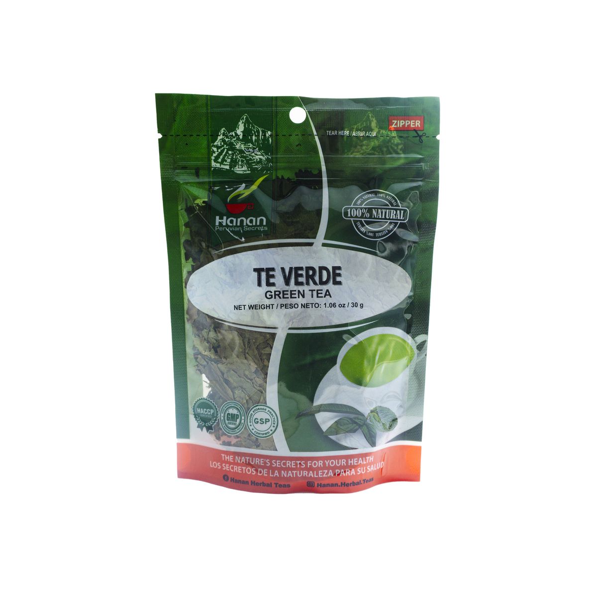 HANAN PERUVIAN SECRETS - Té Verde Infusión Hanan Tripack 30g