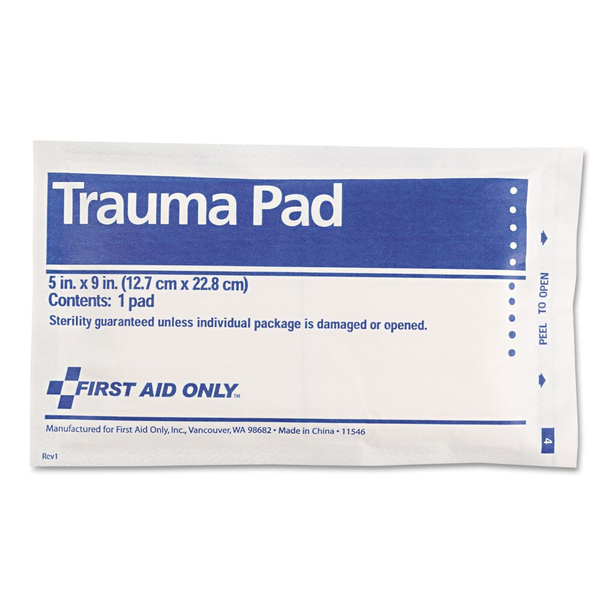 GENERICO - 10 apósito  TRAUMA PAD estéril  5 X 9 PULGADAS