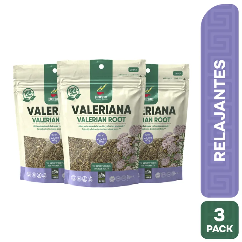 HANAN PERUVIAN SECRETS - Valeriana Infusión Hanan Tripack 60g