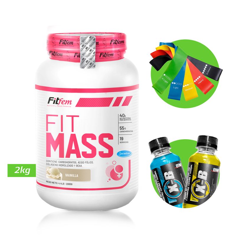 UNIVERSE NUTRITION - FIT MASS 2GK GANADOR DE MASA FITFEM Vainilla + REGALO