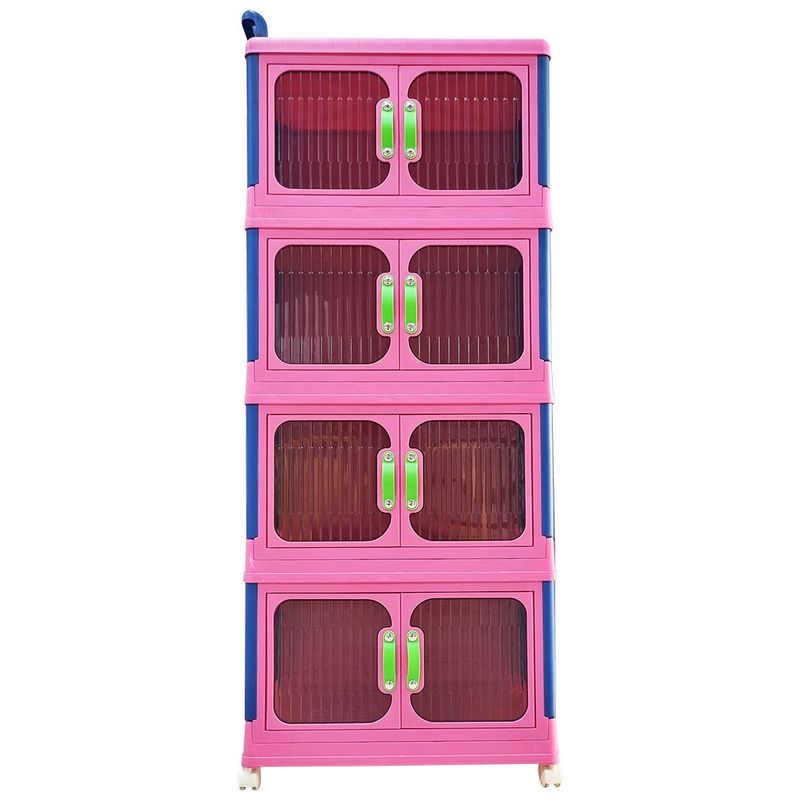 GENERICO - ORGANIZADOR DE ALMACENAMIENTO PLEGABLE DE 4 NIVELES  COLOR DOPAMINA