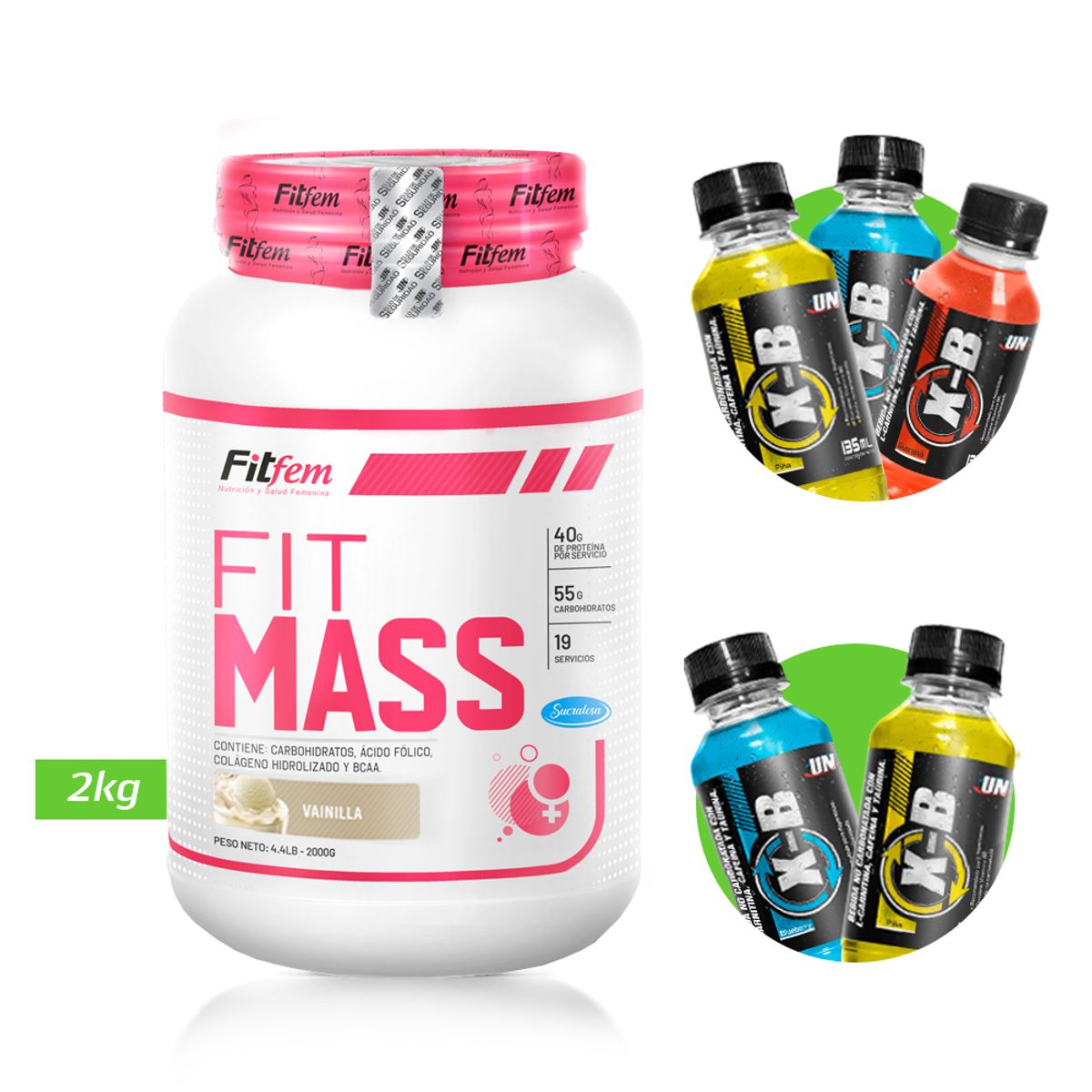 UNIVERSE NUTRITION - FIT MASS 2GK GANADOR DE MASA FITFEM Vainilla + REGALO