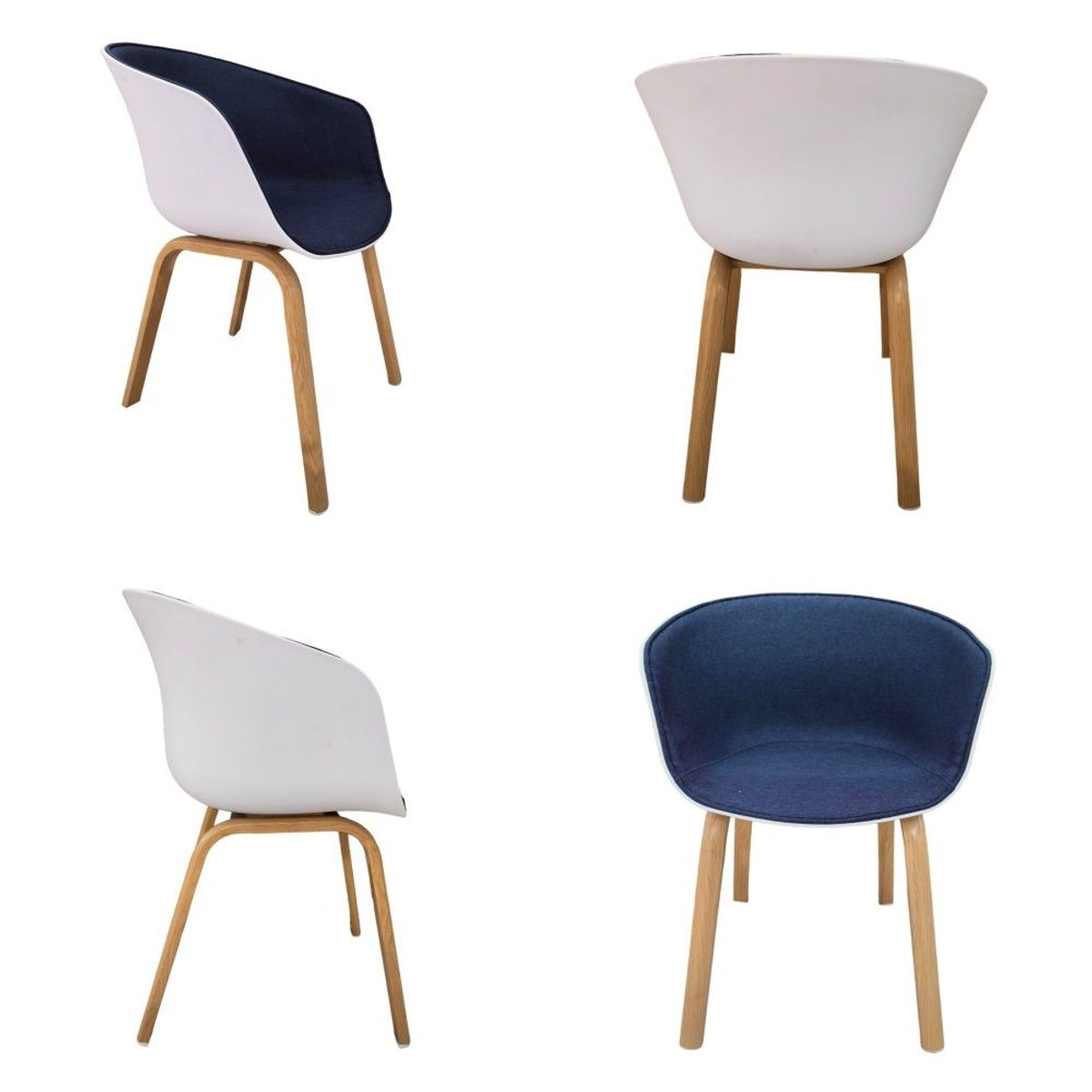 GRUPO CB - Silla Con Respaldo Curvo Modelo Beats Pack x4