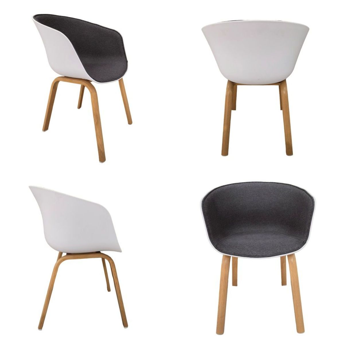 GRUPO CB - Silla Con Respaldo Curvo Modelo Beats Pack x4