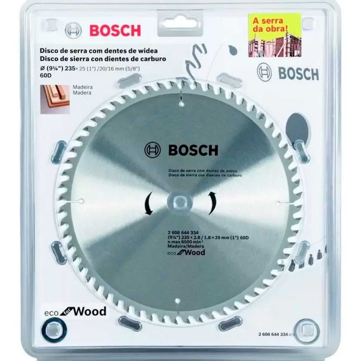 BOSCH - Disco Sierra Circular Carburo para Madera Bosch  7-1/4" 60D