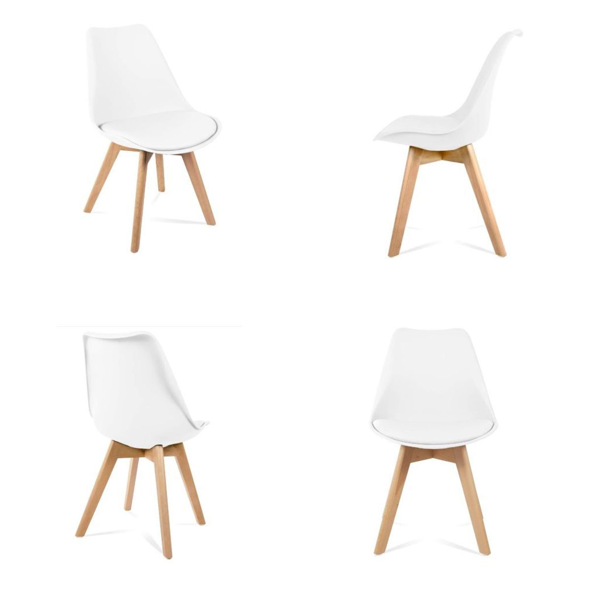 GRUPO CB - Silla Acolchada Modelo Eames Pack x4