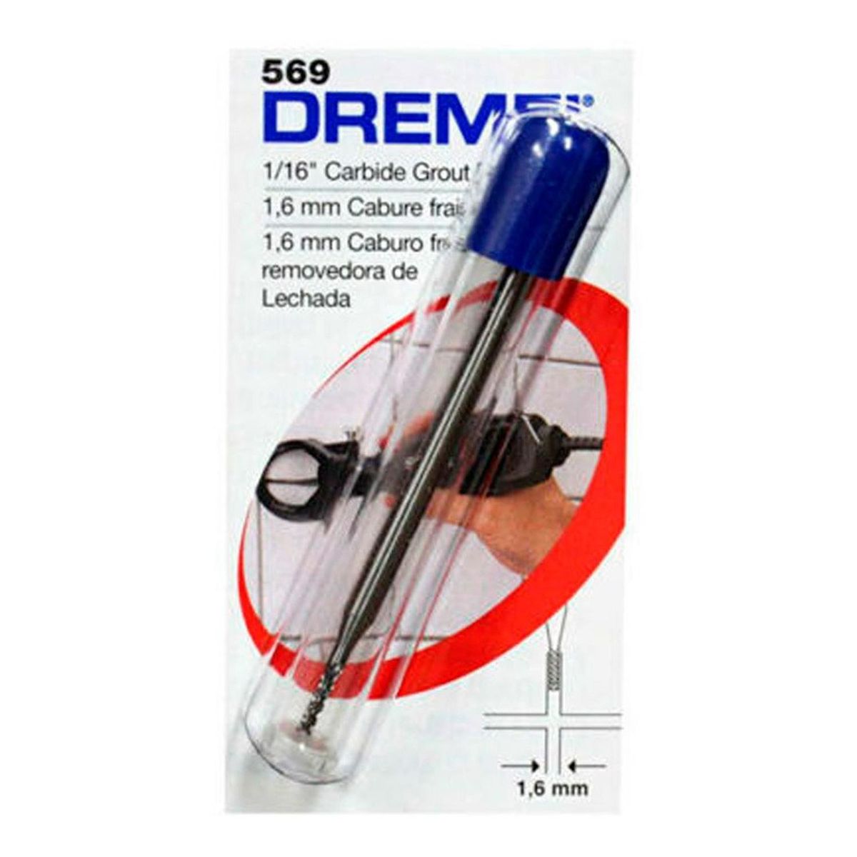 DREMEL - Broca para Remoción de Juntas 1,6 Mm Dremel 569
