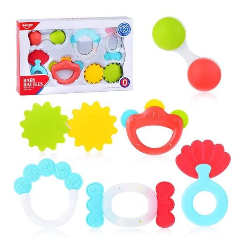 GENERICO - Set Sonajas con Mordedor 6 Piezas Para Bebés