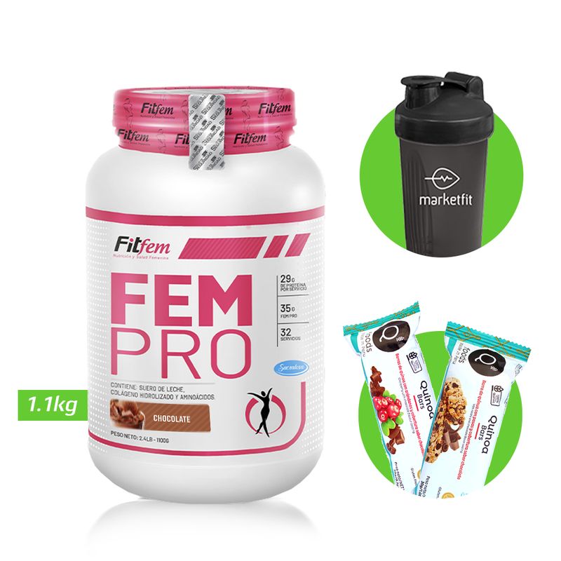 FITFEM - FEM PRO 1KG PROTEÍNA FITFEM Chocolate + REGALOS