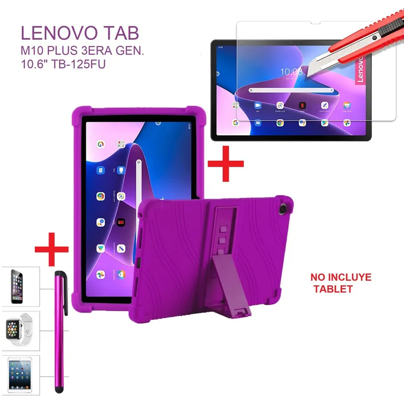 GENERICO - Funda + Mica + Lápiz para Lenovo Tab M10 Plus 3era Gen 10.6 TB125FU