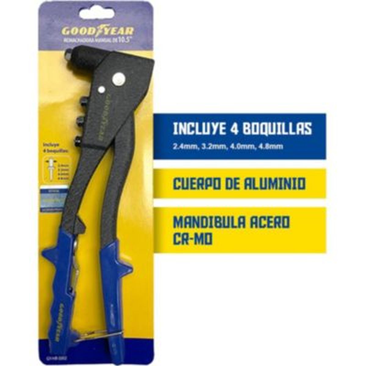 GOODYEAR - Remachadora Manual Goodyear Aluminio  10.5"