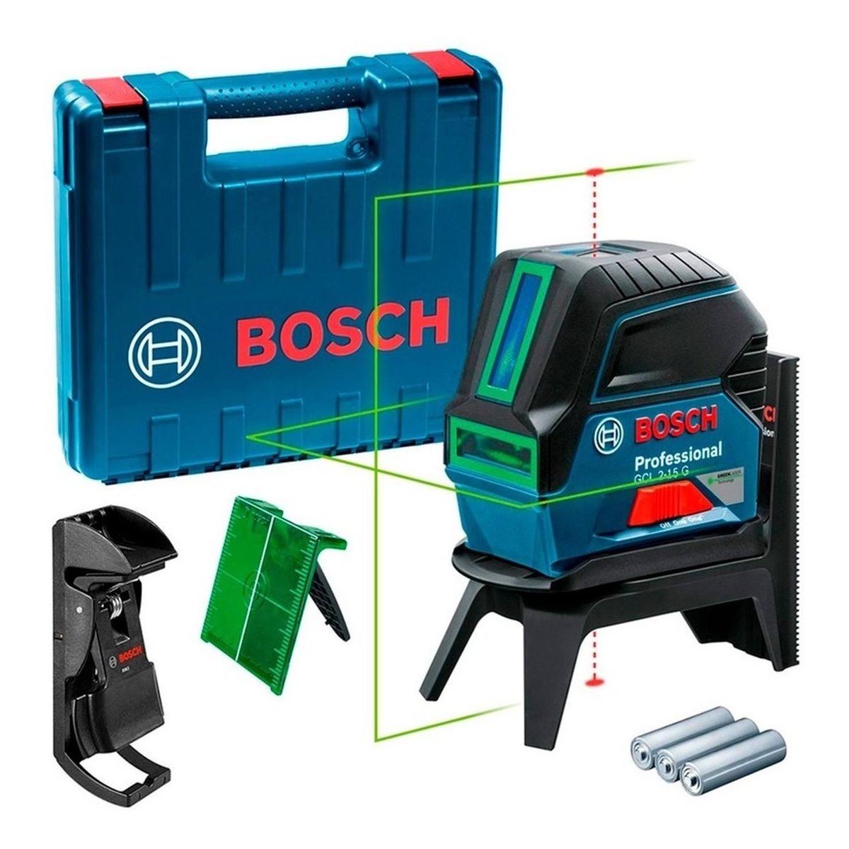 BOSCH - Nivel Láser Verde Bosch GCL 2-15 G Profesional Combinado
