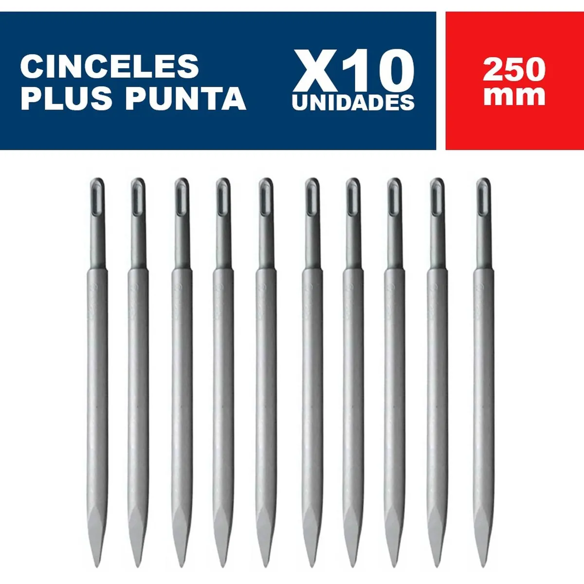 BOSCH - Bosch cincel plus punta bosch 250 mm caja por 10 eco