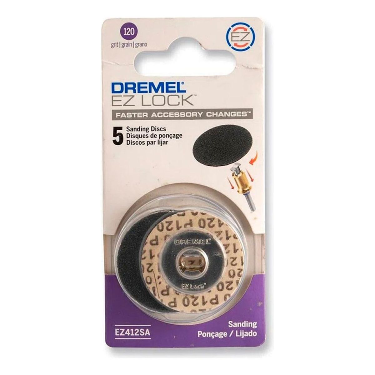 DREMEL - Discos de Lijas Ez-Lock 120g Dremel EZ412SA