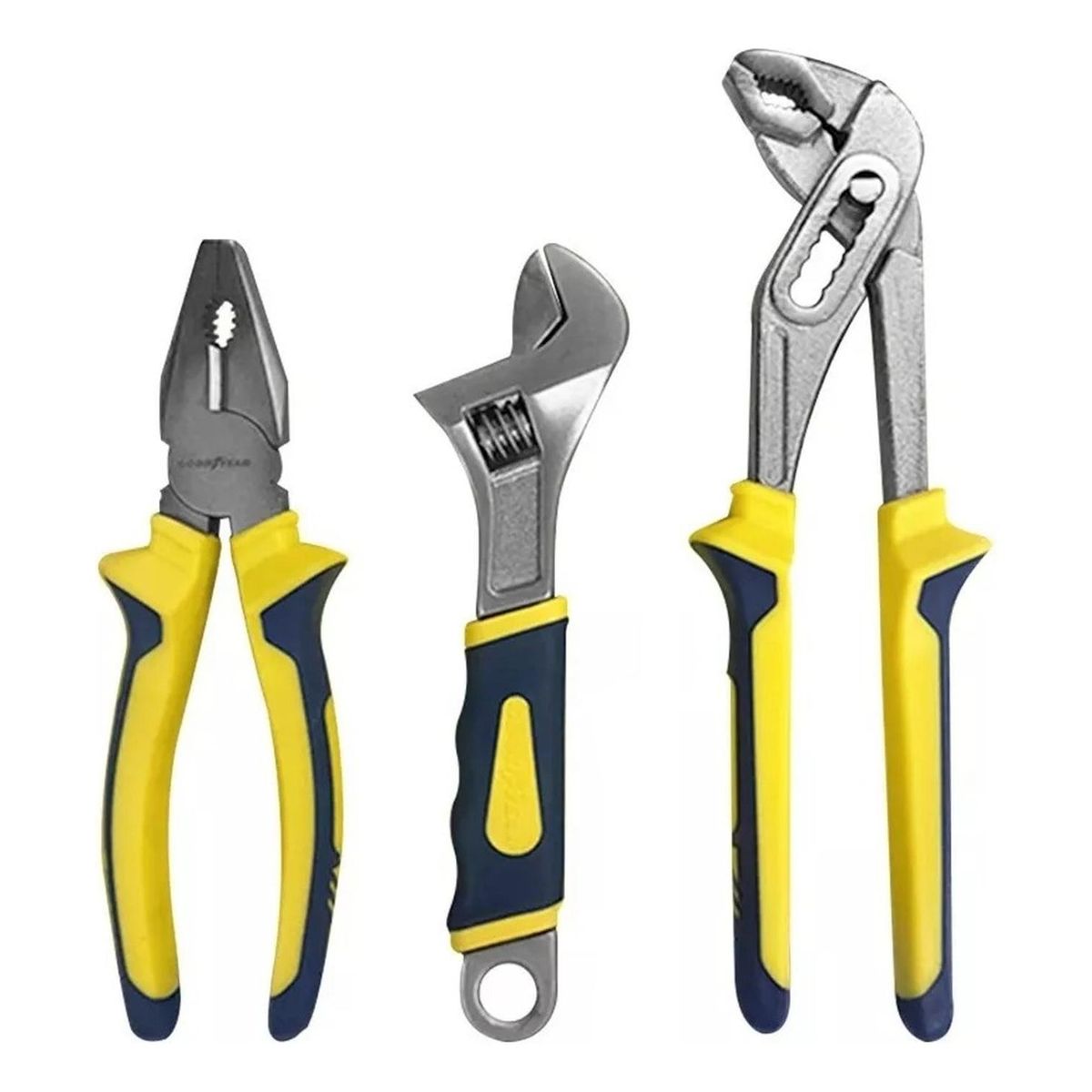 GOODYEAR - Set alicates y llaves pico de loro goodyear 3 piezas