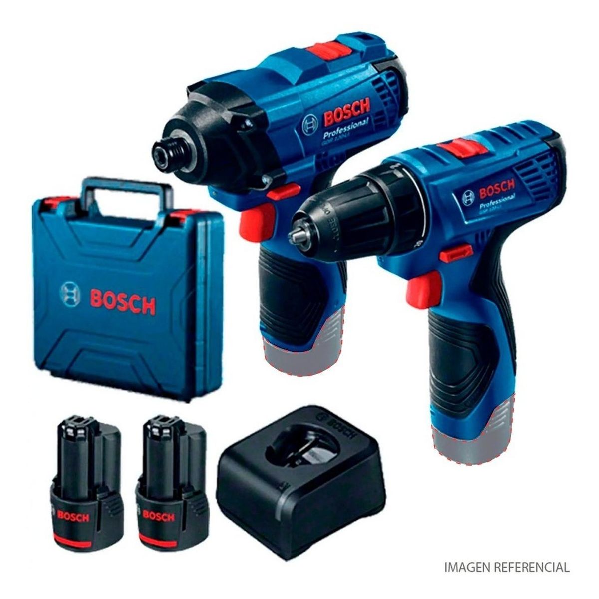 BOSCH - Taladro Percutor GSB 120 + Impacto GDR 120 Bosch + Maletín