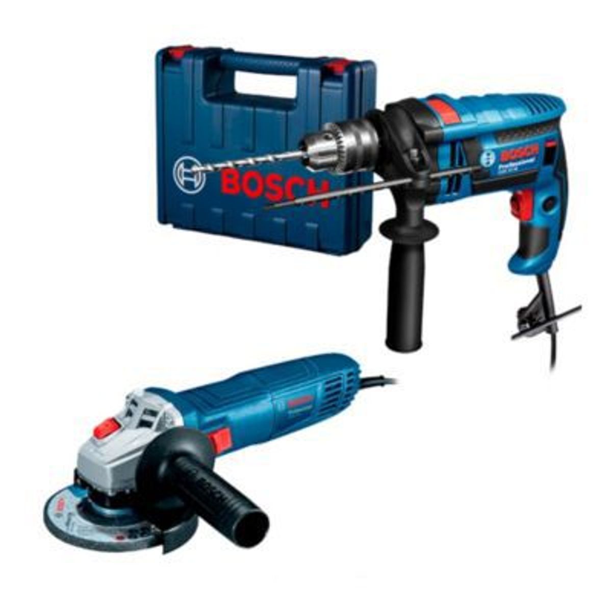 BOSCH - Taladro Percutor Bosch GSB 16 RE MP + Amoladora GWS 700
