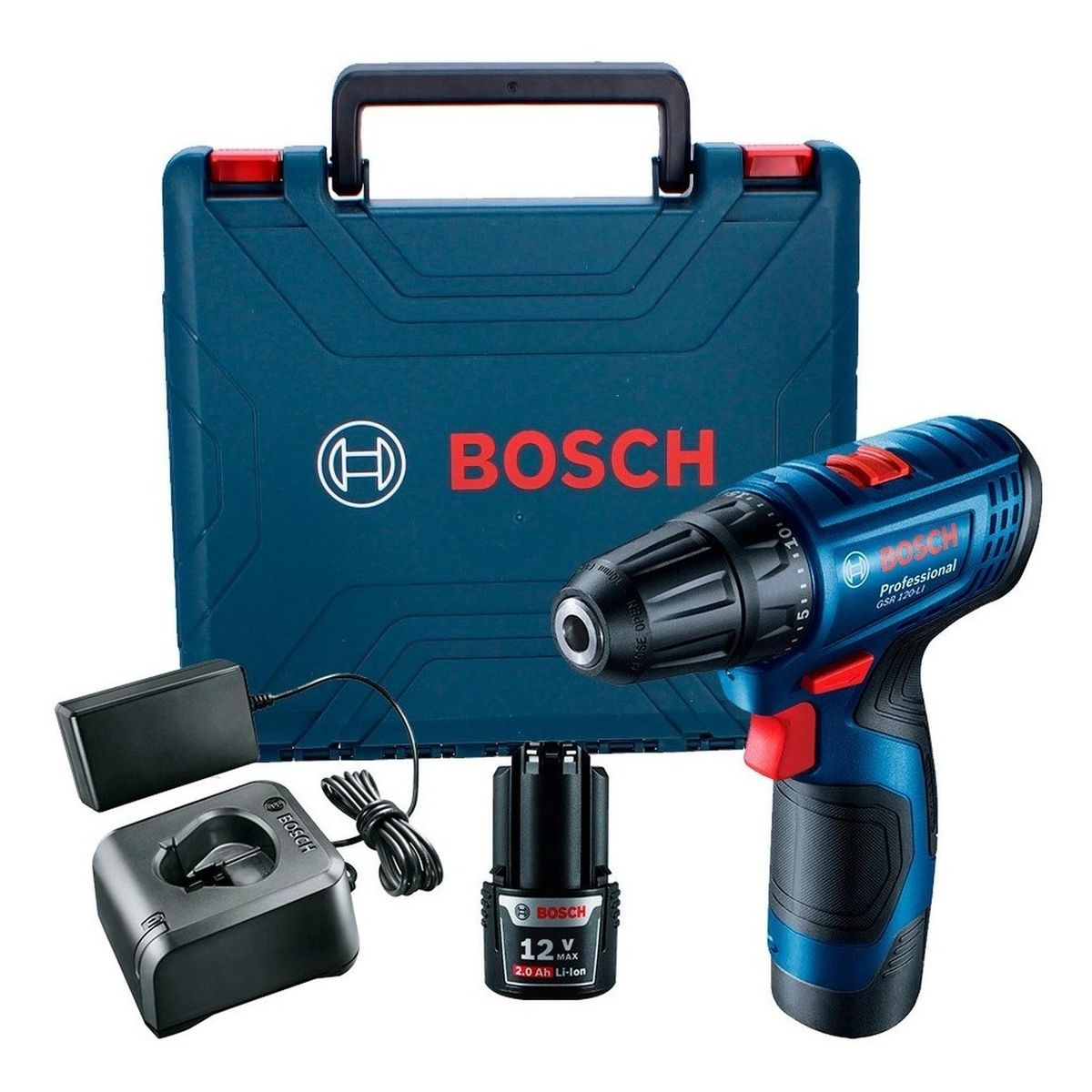BOSCH - Taladro Atornillador Bosch GSR 120 12v + Baterias + Maleta