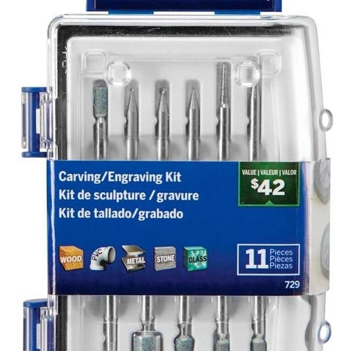 DREMEL - Micro Kit de Accesorios para Tallado y Grabado Dremel 729
