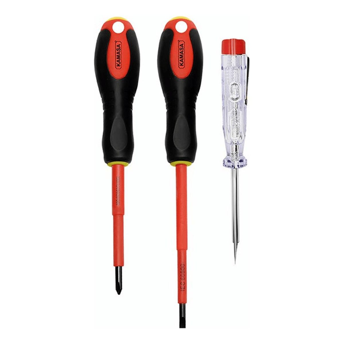 KAMASA - Juego Desarmador Aislante Y Piloto X3Pcs Kamasa KM1035