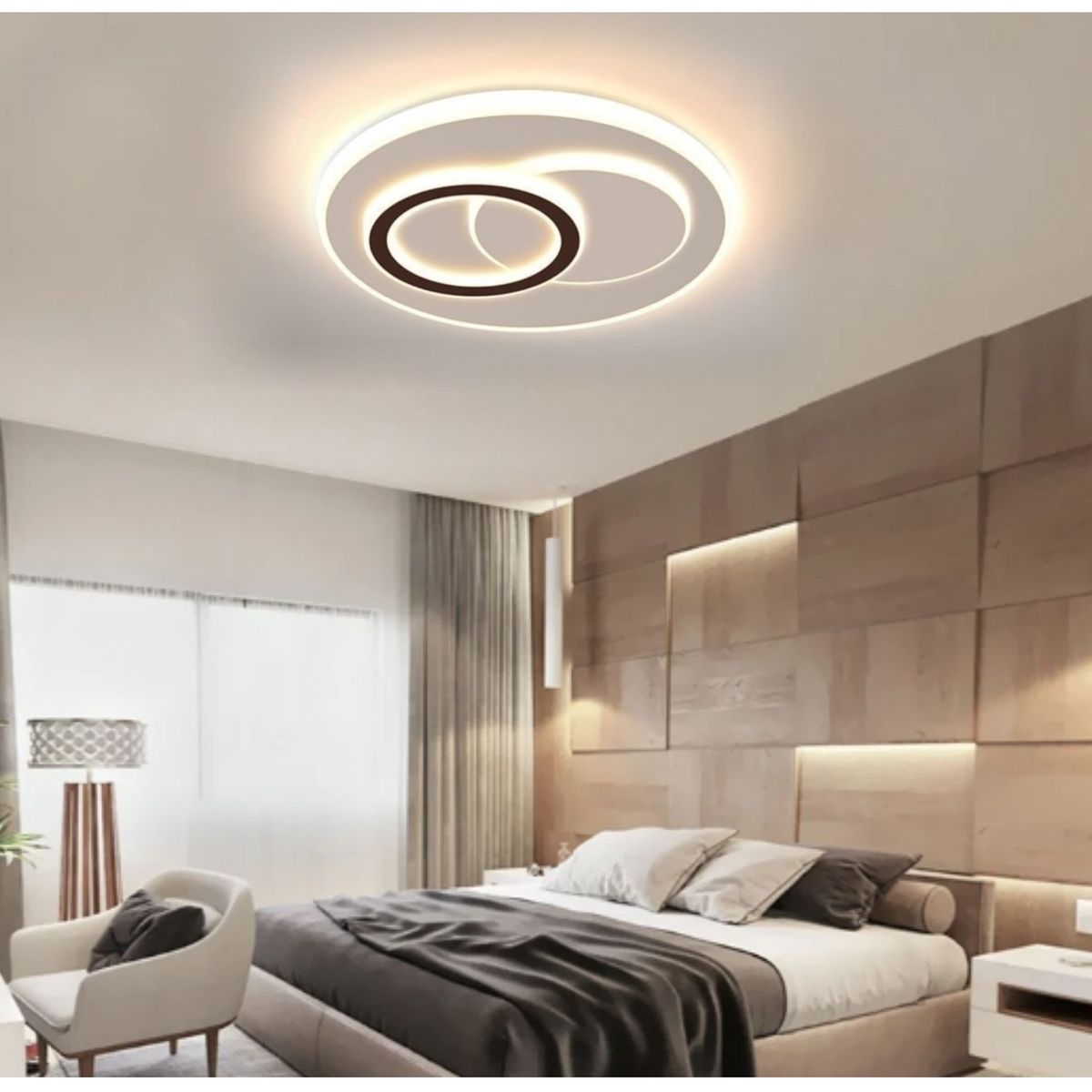 GENERICO - Lampara Techo LED Circular Incluye control remoto