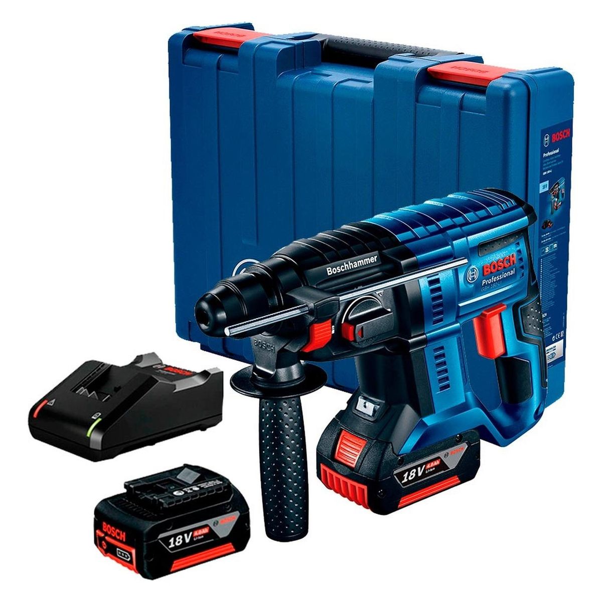BOSCH - Rotomartillo Bosch GBH 180-LI 18v Brushless + 2 Bat  4.0 ah