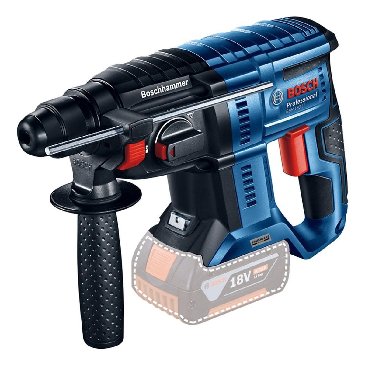 BOSCH - Martillo Perforador Bosch Brushless Gbh 180 Li 18v  (Sin Bateria)