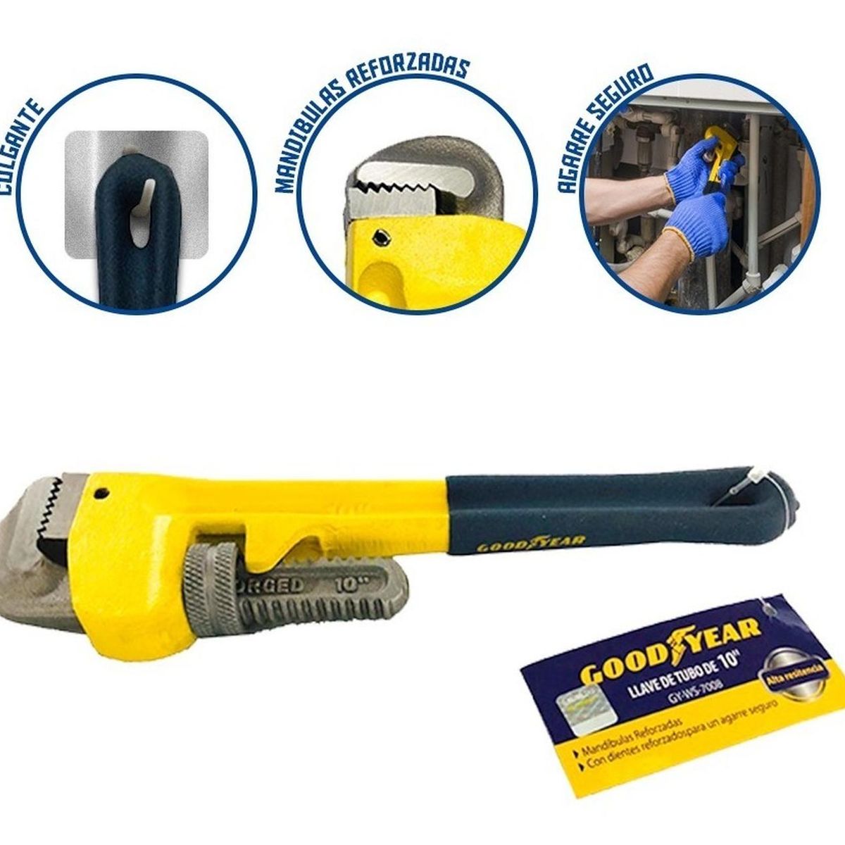 GOODYEAR - Llave de tubo Stilson Goodyear  10"