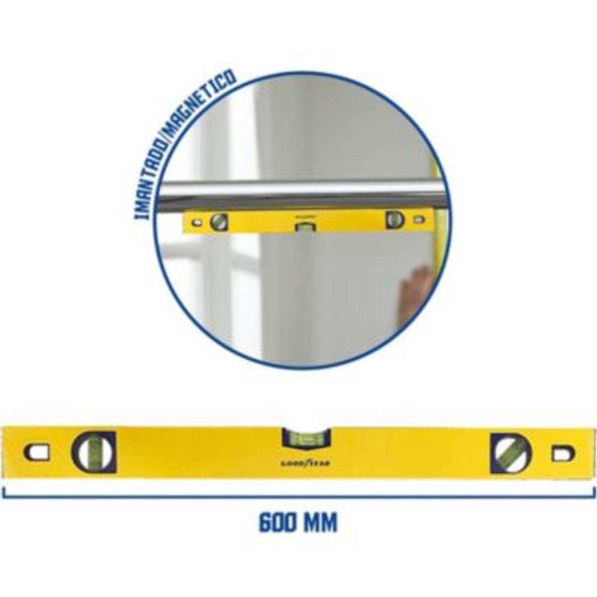 GOODYEAR - Nivel magnetico imantado goodyear 600 mm crv
