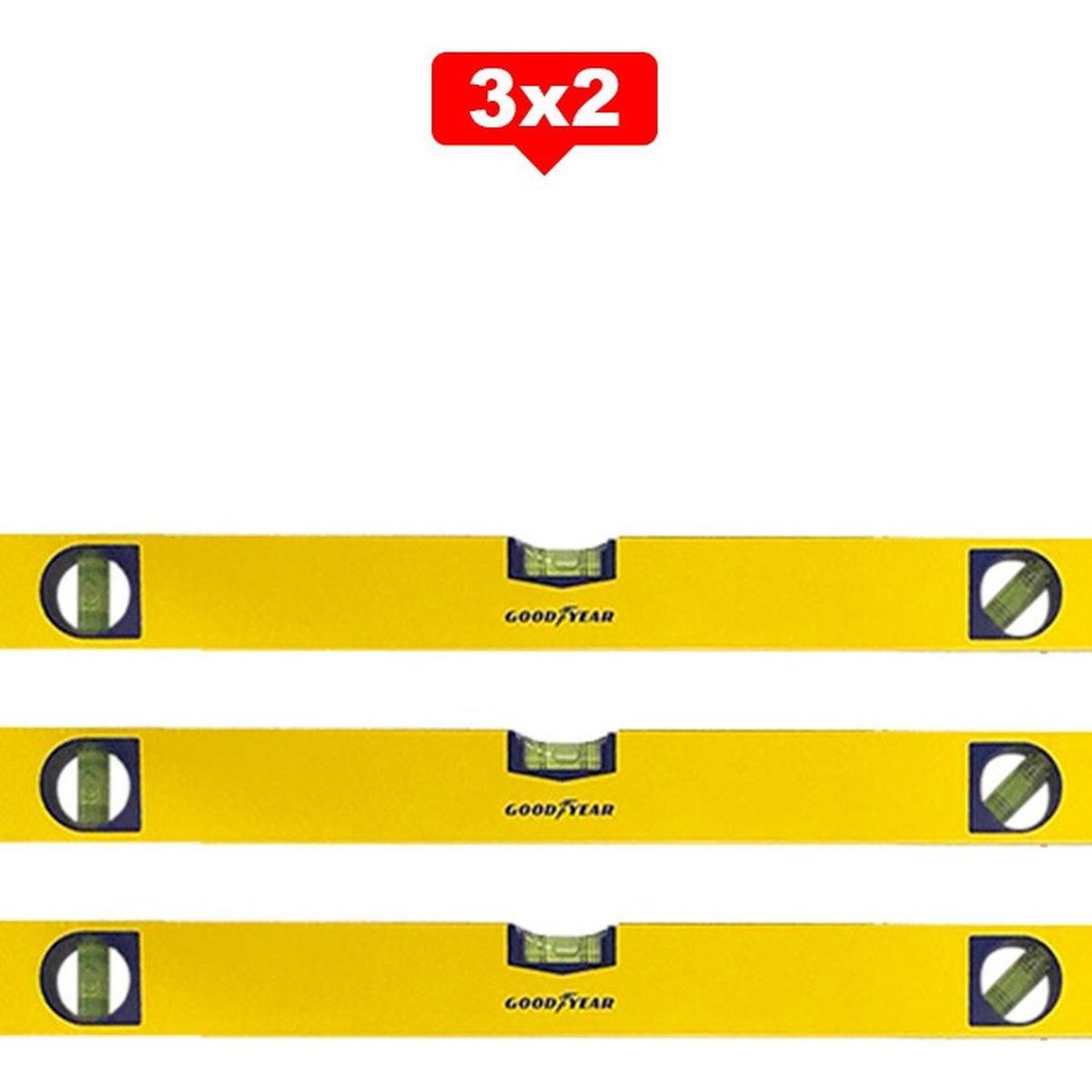 GOODYEAR - Nivel Magnetico Imantado Goodyear 600 mm CRV 3X2