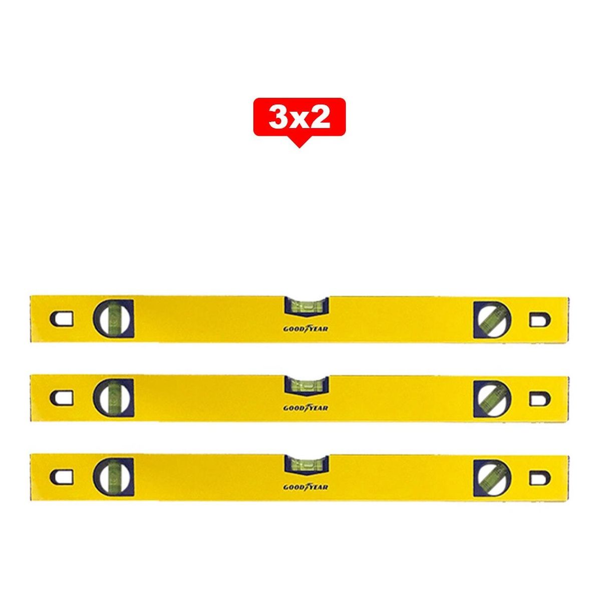 GOODYEAR - Nivel Magnetico Imantado Goodyear 600 mm CRV 3X2