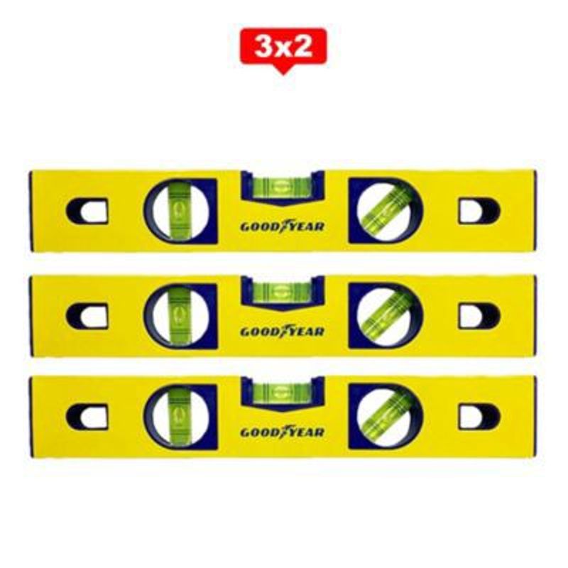 GOODYEAR - Nivel Magnético Imantado Goodyear 300 mm CRV 3X2