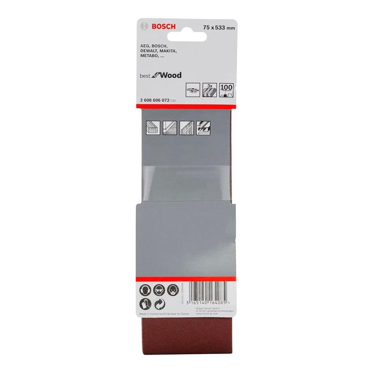 BOSCH - Lija de Banda Bosch  3"X21"  Gr.100 X3U Best for Wood